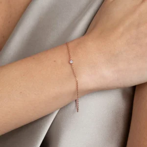Essential Crystal Charm Bracelet in Rose Gold