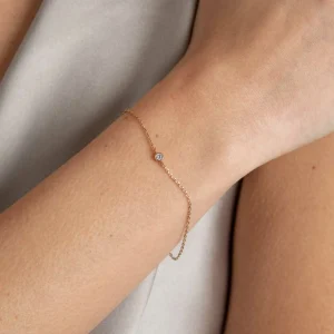 Essential Crystal Charm Bracelet in Gold