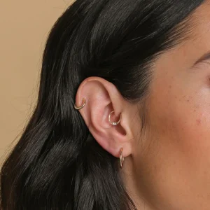 Essential 8mm Hoop in Gold