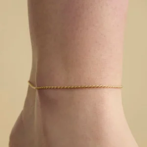 Essential Rope Chain Anklet in Gold