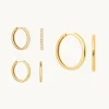 Essential Shimmer Hoop Gift Set in Gold