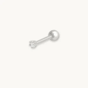 Flora Tiny Barbell in Silver