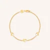 Heart Charm Bracelet in Gold