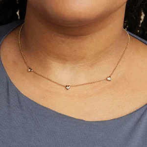 Heart Charm Necklace in Gold