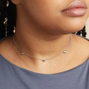 Heart Charm Necklace in Silver