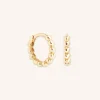 Heart Huggies in Solid Gold