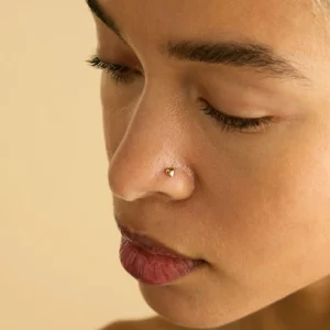 Heart Piercing Stud in Solid Gold