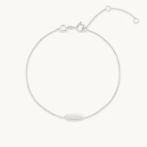 ID Charm Bracelet in Solid White Gold