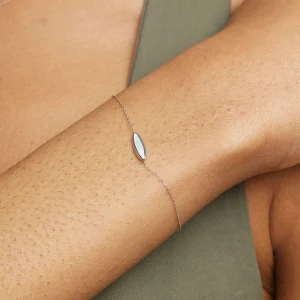 ID Charm Bracelet in Solid White Gold