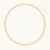 Illusion Twist Double Chain Necklace in Gold