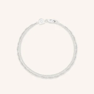 Illusion Twist Double Chain Bracelet in Silver