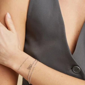 Illusion Twist Double Chain Bracelet in Silver