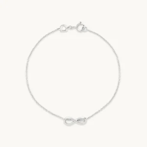 Infinite Charm Bracelet in Solid White Gold