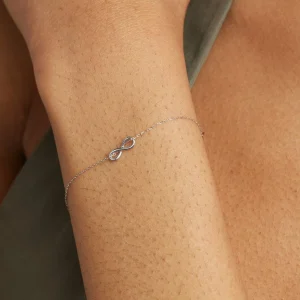 Infinite Charm Bracelet in Solid White Gold