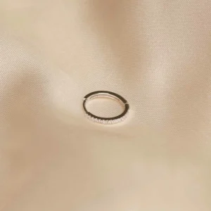 Jewelled Hoop 11.5mm in Silver