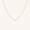 Love Heart Charm Necklace in Gold