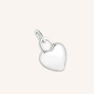 Love Heart Talisman Charm in Silver