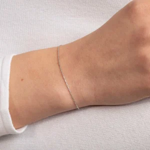 Marylebone Chain Bracelet in Solid White Gold