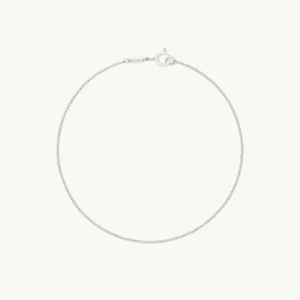 Miyu Chain Bracelet in Solid White Gold