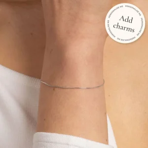 Miyu Chain Bracelet in Solid White Gold