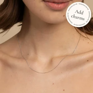 Miyu Chain Necklace in Solid White Gold