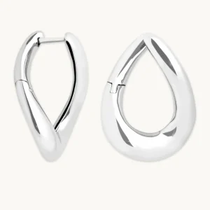 Molten Large Hoops in Silver