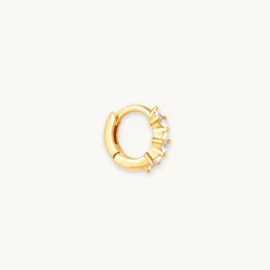 Navette Hoop 6.5mm in Gold