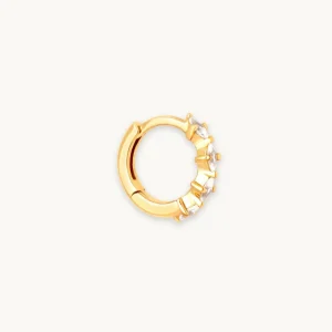 Navette Hoop 8mm in Gold