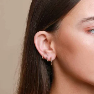 Navette Hoop 6.5mm in Gold