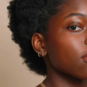 Navette Hoop 8mm in Gold