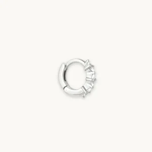 Navette Hoop 6.5mm in Silver
