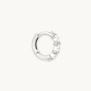 Navette Hoop 8mm in Silver