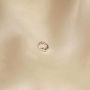 Navette Hoop 6.5mm in Silver