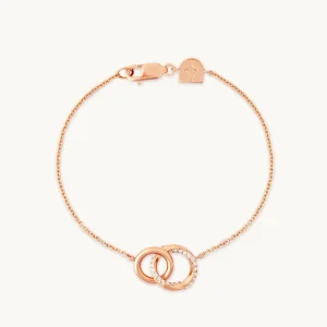 Orbit Crystal Bracelet in Rose Gold