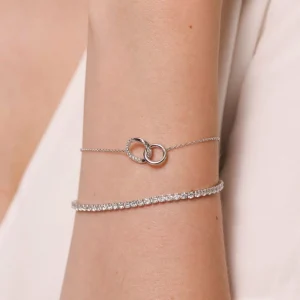 Orbit Crystal Bracelet in Silver