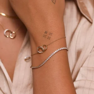 Orbit Crystal Bracelet in Gold