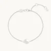 Pear Charm Bracelet in Silver