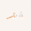 Pear Crystal Stud Earrings in Rose Gold