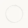 Piccadilly Chain Bracelet in Solid White Gold