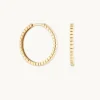 Ridged Hoops in Solid Gold