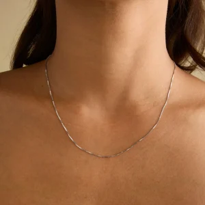 Shoreditch Chain Necklace in Solid White Gold