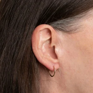 Simple 12mm Hoops in Solid Gold