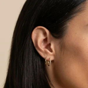 Simple 12mm Hoops in Solid Gold