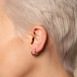 Simple Piercing Hoop in Solid Gold