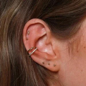 Small Ball Stud Earrings in Solid Gold