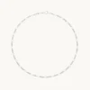 Soho Chain Anklet in Solid White Gold