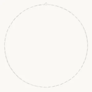 Soho Chain Necklace in Solid White Gold