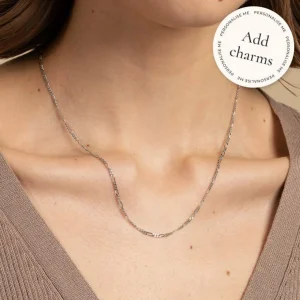Soho Chain Necklace in Solid White Gold