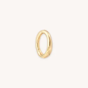 Solid Gold Graduated Rook Hoop