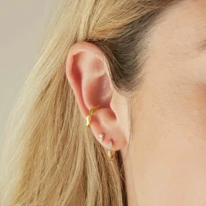 Solid Gold Marquise Piercing Hoop